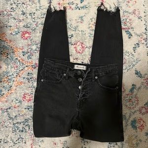 MADEWELL BLACK HIGH RISE SKINNY